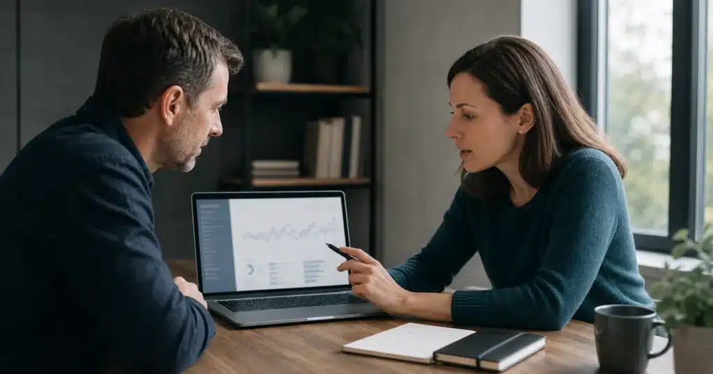 SEO-Coaching mit gemeinsamem Blick auf Website-Leistungsdaten