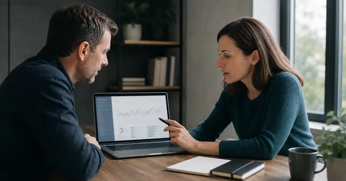 SEO-Coaching mit gemeinsamem Blick auf Website-Leistungsdaten